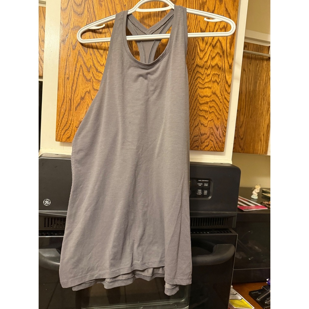 Athleta Gray Racerback Tank Top Womens Size Small Tall ST Activewear Yoga‎ Gym